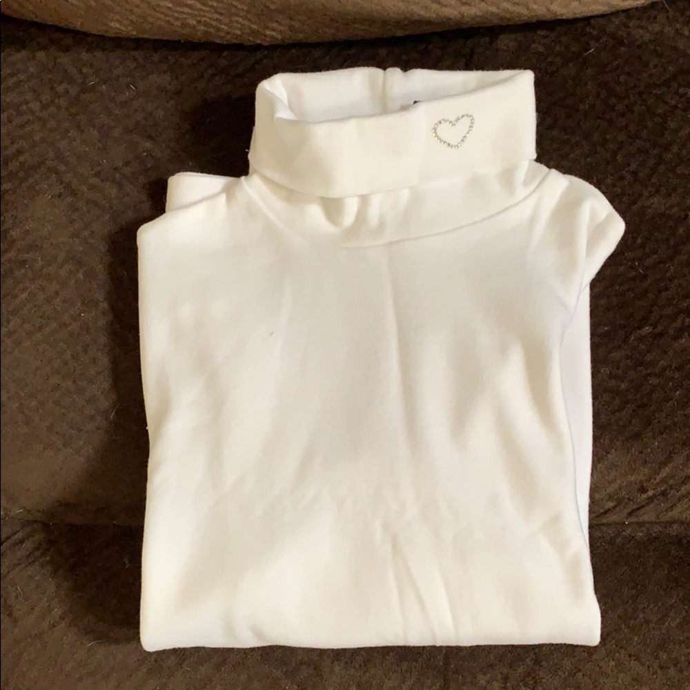 Girls White Turtleneck